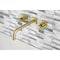 Kingston Brass KS6027DKL Wall Mount Tub Faucet, Brushed Brass KS6027DKL - alternate 2